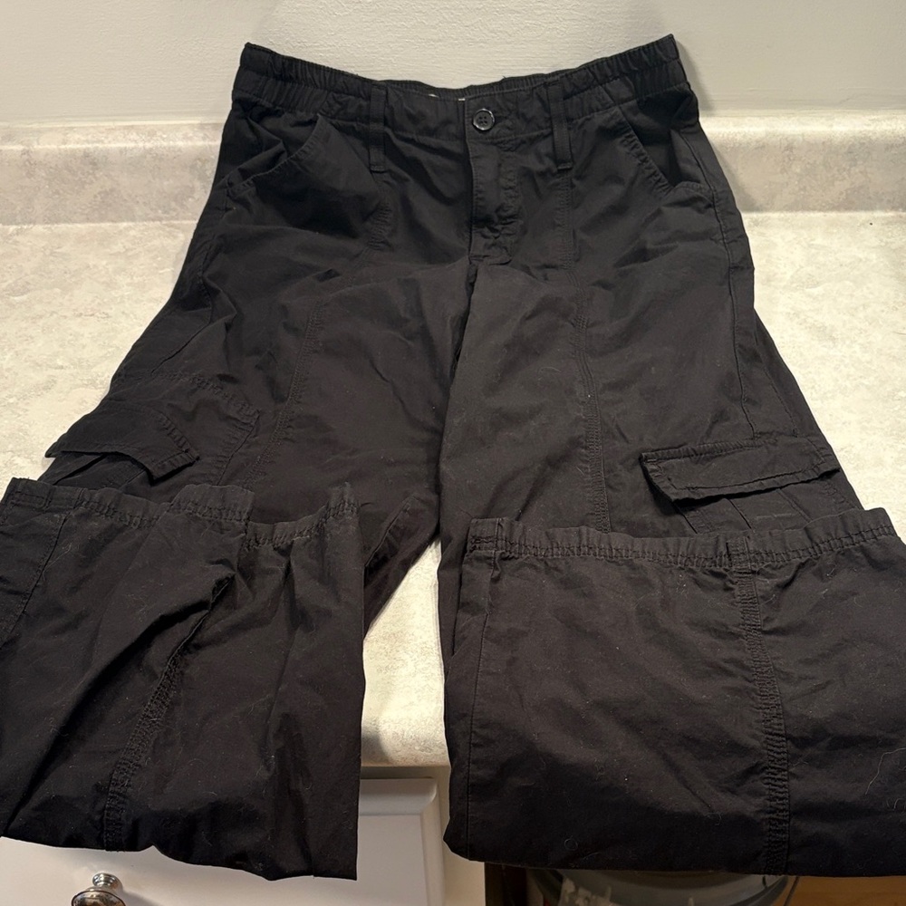 BDG Black Cargo Wide Leg Pants